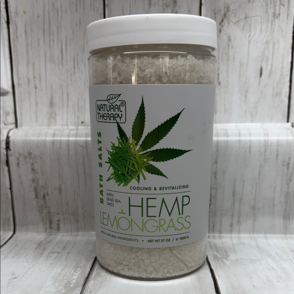 Hemp Lemongrass Bath Salts - White